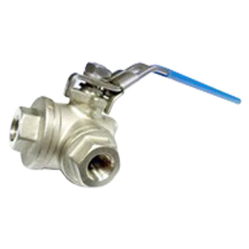  Three-Way Stainless Steel Ball Valve ( Three-Way Stainless Steel Ball Valve)