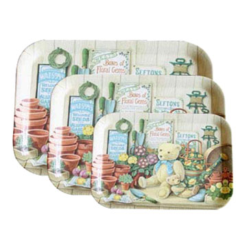  Melamine Square Trays (Mélamine Square Plateaux)
