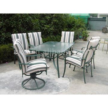  7pcs alu padded set Garden Furniture (7pcs alu mis rembourrés Meubles de jardin)