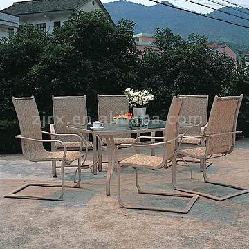  7pcs Us Style Steel Spring Set Garden Furniture (7pcs nous Style Steel Spring Garden Furniture Set)