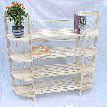  Wooden Bookcase (Деревянный Книжный шкаф)