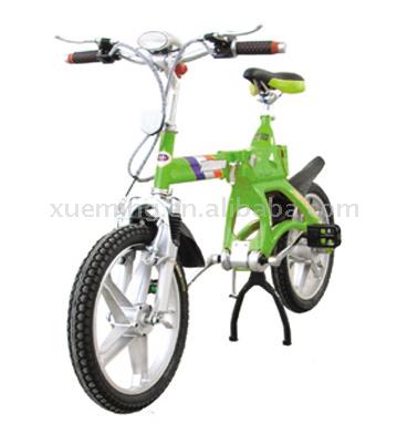  Chainless Drive Folding Electric Bicycle in Green Color