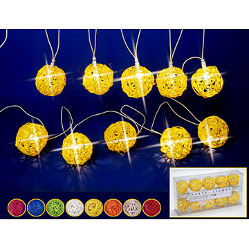 Rattan Ball Light Chain (Rattan Ball Light Chain)