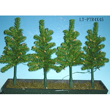  4 Pine Trees with Picks ( 4 Pine Trees with Picks)