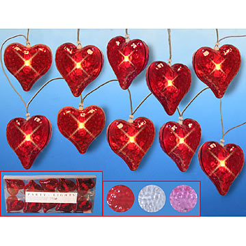  Acrylic Heart Light Chain (Акриловые Сердце легкая цепь)