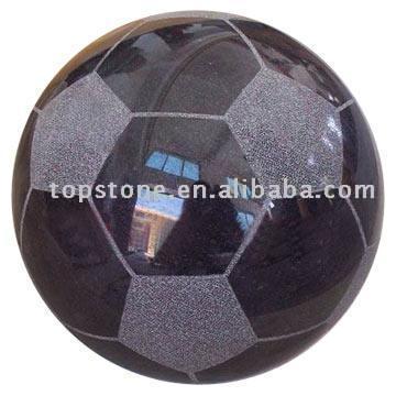  Football in Natural Stone Granite and Marble (Le football en pierre naturelle de granit et de marbre)