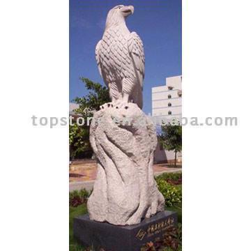  Eagle in Natural Stone Granite and Marble (Eagle en pierre naturelle de granit et de marbre)