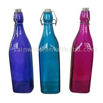  Glass Bottle with Seal Spring Stopper (Стеклянная бутылка с печатью весна Пробка)