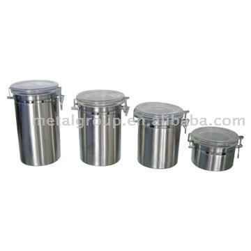  Stainless Steel Canisters (Boites d`acier inoxydable)