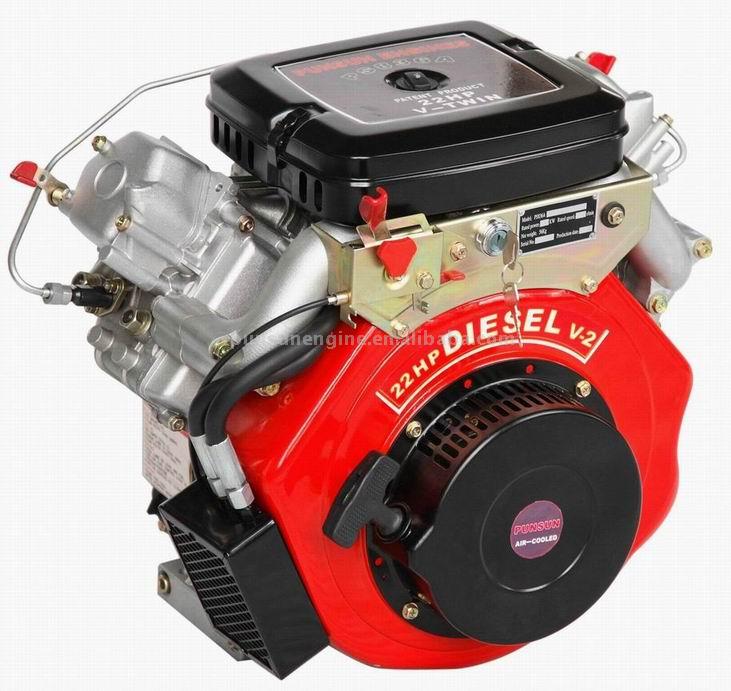  22HP Diesel Engine with V-Twin Air-Cooled ( 22HP Diesel Engine with V-Twin Air-Cooled)