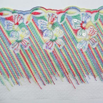  Spangle Embroidered Chiffon Trimming (Spangle Вышитая Шифон обрезка)