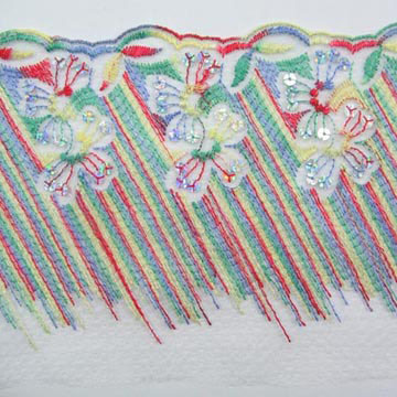  Spangle Embroidered Chiffon Trimming ( Spangle Embroidered Chiffon Trimming)