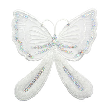  Spangle Chenille Embroidered Organza Applique ( Spangle Chenille Embroidered Organza Applique)