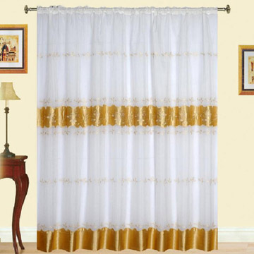  Voile Satin Embroidered Curtain ( Voile Satin Embroidered Curtain)