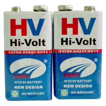  HV 9V Battery (Carbon-Zinc or Alkaline Battery) (HV 9V Batterie (Zink-Kohle-oder Alkaline-Batterie))