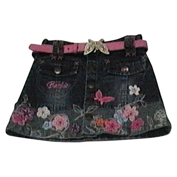  Cross Hatch Cotton / Polyester / Spandex Denim Skirt ( Cross Hatch Cotton / Polyester / Spandex Denim Skirt)