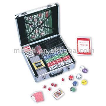 Casino Style Poker Set in Aluminum Case (В стиле казино покер набор в алюминиевом корпусе)