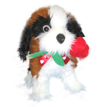  Toy Dog with Rose (Toy Dog mit Rose)