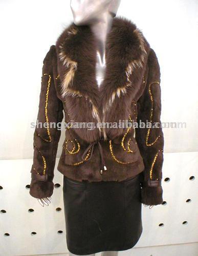  Ladies` Rabbit Fur Garment (Ladies `Garment fourrure de lapin)