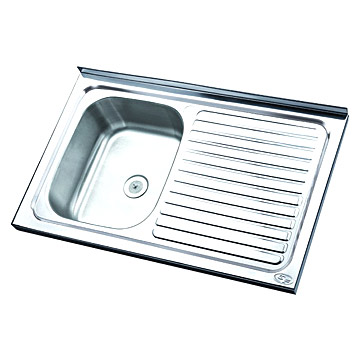 Stainless Steel Sink (Sit-On Sink) (Нержавеющая сталь Раковина (Sit-на умывальник))