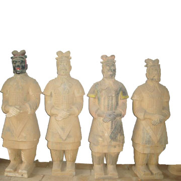  Pottery Terra-Cotta Warriors and Horses (Qin Dynasty) (Керамика терракотовых воинов и лошадей (династия Цинь))