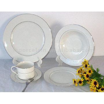  20pc Silver Rim Dinner Set (20PC Silver Rim Dinner Set)