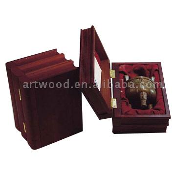  Wooden Box in Book Style for An Ancient Cooking Vessel ( Wooden Box in Book Style for An Ancient Cooking Vessel)