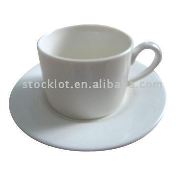  Stock 220cc Ceramic Coffee Cup & Saucer (Stock 220cc Ceramic Coffee Cup and Saucer)