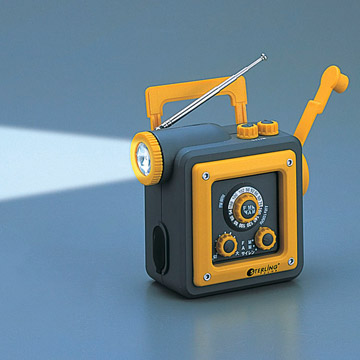  Crank Dynamo LED Flashlight with Radio and Mobile Phone Charger (5818) (Crank Динамо светодиодный фонарик с радио-и мобильных телефонов Зарядное устройство (5818))