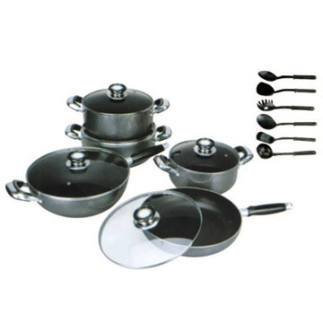  16pc Aluminum Cookware Set (Алюминиевая посуда 16pc Установить)