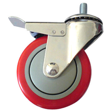  Medium PU Caster with Double Brake (Medium PU Caster avec double frein)