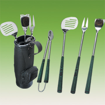  4pc Golf BBQ Set (4pc Golf Set barbecue)