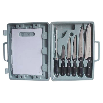 kitchen knife. Kitchen Knife Set with Plastic