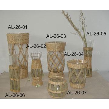  Seagrass Vases and Candle Holders (Seagrass Vases et Bougeoirs)