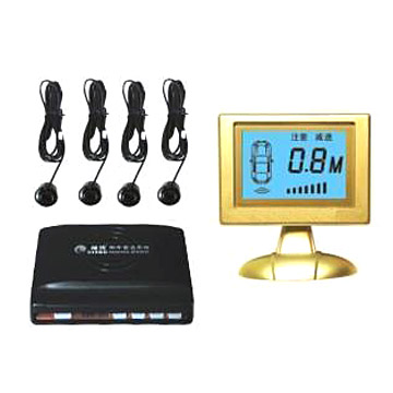  Blue Screen LCD Parking Sensor with 4 Sensors (Blue Screen LCD Parking Sensor avec 4 capteurs)