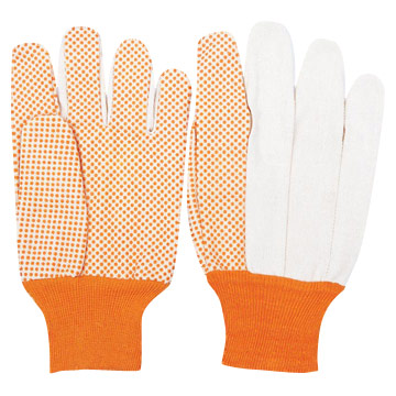  Knitted Jersey Gloves (With PVC Dots) (Трикотажное джерси перчатки (с ПВХ точками))