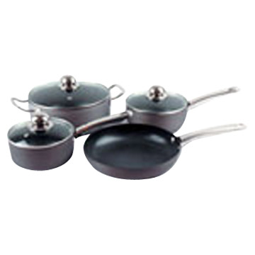  Aluminum Alloy Nonstick Anodized Handle Cookware Set