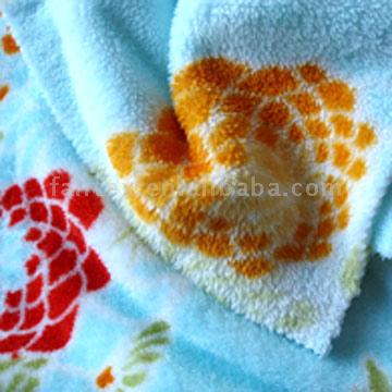  Flower Printed Coral Fleece ( Flower Printed Coral Fleece)