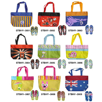  Beach Bags with Slippers