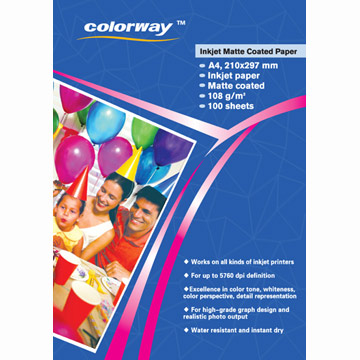  108 Inkjet Matte Coated Paper (108 Струйные матовая бумага с покрытием)