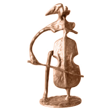  Copper Figurine (Cello-Girl)