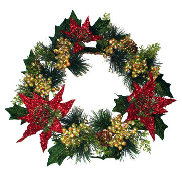  Christmas Wreath with Artificial Flower (Рождественские венки с Искусственные цветы)