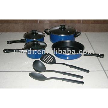  7pc Carbon Steel Cookware Set (7pc углеродистая сталь посуда Установить)