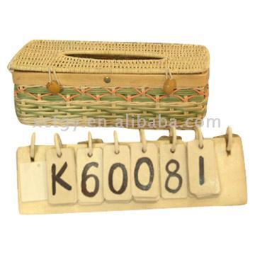  Rattan/Wooden Tissue Box (Rotin / bois Tissue Box)
