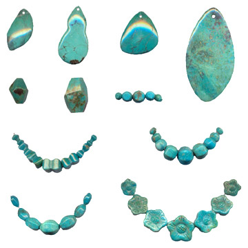  Stabilized Turquoise Pendant and Component (Stabilisé Turquoise Pendentif et de composants)