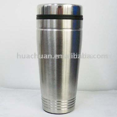  Stainless Steel Travel Mug with Ribwork ( Stainless Steel Travel Mug with Ribwork)