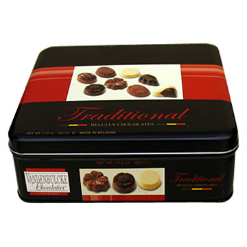  Square Chocolate Tin (Square Tin Chocolate)