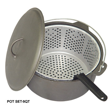  Cast Iron Pot with Aluminum Basket ( Cast Iron Pot with Aluminum Basket)