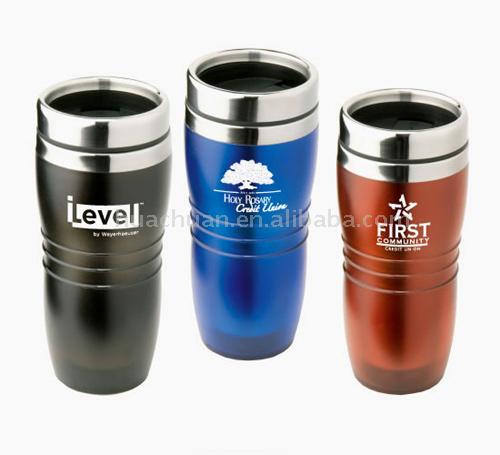  16oz. Stainless Steel Auto Mug with AS Plastic Outer (16oz. Нержавеющая сталь Auto AS Кружка с пластиковых космического)