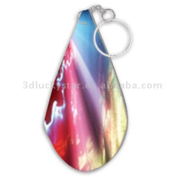  Lenticular Keychain in 3D & 2D Graphic Effect